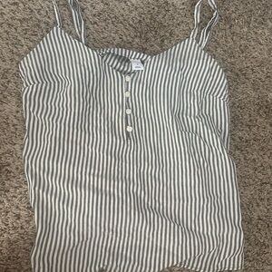 Old Navy Gray Striped Camisole Top